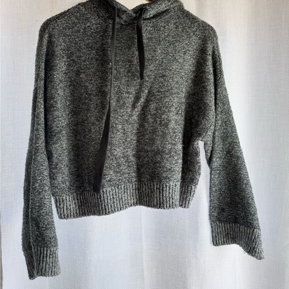 Greenish Hooded Women's Sweater